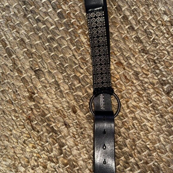 ANTONAZZI Firenze Italian Leather Belt M – Silver Floral Studded, Boho nwot - Picture 14 of 17